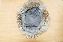 GERMAN ARMY WW2 REPRO EAST FRONT REAL RABBIT FUR USHANKA HAT Sz59 7 3/8