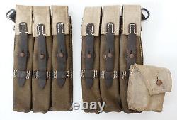 GERMAN ARMY WW2 WWII REPRO 9mm ammo pouches for 6 mags AGED inv #A25