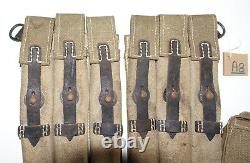 GERMAN ARMY WW2 WWII REPRO 9mm ammo pouches for 6 mags AGED inv #A8