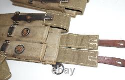 GERMAN ARMY WW2 WWII REPRO 9mm ammo pouches for 6 mags AGED inv #A8