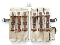 GERMAN ARMY WW2 WWII REPRO 9mm ammo pouches for 6 mags AGED inv #E24