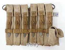 GERMAN ARMY WW2 WWII REPRO AFRIKAKORPS 9mm ammo pouches for 6 mags AGED inv #E27