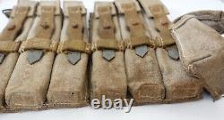 GERMAN ARMY WW2 WWII REPRO AFRIKAKORPS 9mm ammo pouches for 6 mags AGED inv #E27