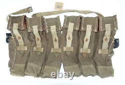 GERMAN ARMY WWII REPRO KURTZ 8mm AMMO POUCHES AGED REINFORCED back strap inv#E21