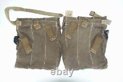 GERMAN ARMY WWII REPRO KURTZ 8mm AMMO POUCHES AGED REINFORCED back strap inv#E21