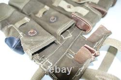 GERMAN ARMY WWII REPRO KURTZ 8mm AMMO POUCHES AGED REINFORCED back strap inv#E21