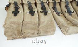 GERMAN ARMY WWII REPRO KURTZ 8mm AMMO POUCHES AGED REINFORCED red stripe inv#E17