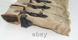 GERMAN ARMY WWII REPRO KURTZ 8mm AMMO POUCHES AGED REINFORCED red stripe inv#E17