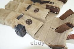 GERMAN ARMY WWII REPRO KURTZ 8mm AMMO POUCHES AGED REINFORCED red stripe inv#E17