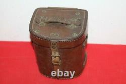 GERMAN ARMY WWII TRANSIT TRANSPORT LEATHER CASE FOR OPTICAL SIGHT. Wamp MARKING