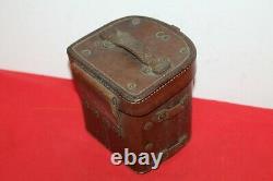 GERMAN ARMY WWII TRANSIT TRANSPORT LEATHER CASE FOR OPTICAL SIGHT. Wamp MARKING