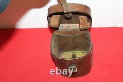 GERMAN ARMY WWII TRANSIT TRANSPORT LEATHER CASE FOR OPTICAL SIGHT. Wamp MARKING