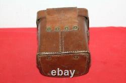 GERMAN ARMY WWII TRANSIT TRANSPORT LEATHER CASE FOR OPTICAL SIGHT. Wamp MARKING