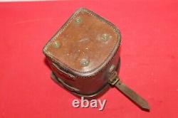GERMAN ARMY WWII TRANSIT TRANSPORT LEATHER CASE FOR OPTICAL SIGHT. Wamp MARKING
