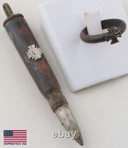 GERMAN Award IRON Cross MANs Ring GERMANY Bullet WWII ww1 WWI ww2 1914-1918 Army