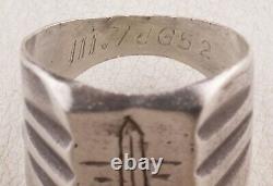 GERMAN Ring STERLING 835 Silver WWII ww2 GERMANY Sygnet FORCE Trench ART Army DE