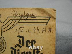 GERMAN WW2 ARMY INFANTRY MANUAL REIBERT Nr. 12 L. S. S. A. H. MARKED! -ORIGINAL