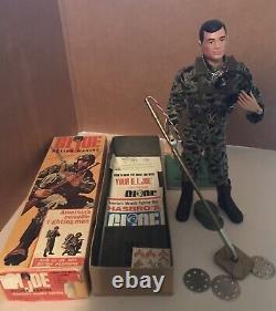 GI Joe 1964 Boxed Action Marine 7700 With Working Mine Detector 7730 & Paperwork