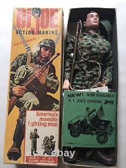 GI Joe 1964 Boxed Action Marine 7700 With Working Mine Detector 7730 & Paperwork