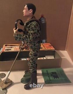 GI Joe 1964 Boxed Action Marine 7700 With Working Mine Detector 7730 & Paperwork