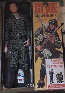 GI Joe 1964 Boxed Action Marine 7700 With Working Mine Detector 7730 & Paperwork