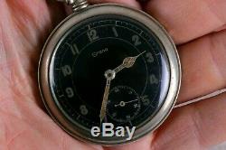 GRANA Pocket watch WWII RARE Military DH German Army Swiss Vintage 1940s WW2