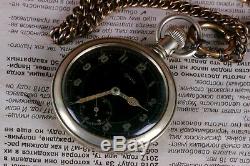 GRANA Pocket watch WWII RARE Military DH German Army Swiss Vintage 1940s WW2