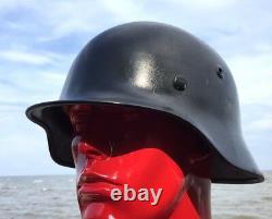 GREAT WW2 VET Estate M-40 GERMAN Steel HELMET w Original Liner & Rim 1940 WWII