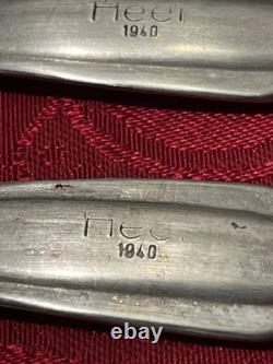 Genuine Wehrmacht Issue Set of 3+ German Army mess-hall dinner forks, dated 1940