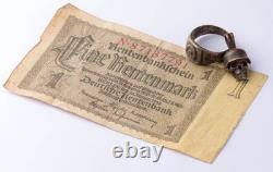 German 1 Rentenmark 1937 Berlin Ring WW2 Set WWII pendant Germany Banknote Army