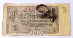 German 1 Rentenmark 1937 Berlin Ring WW2 Set WWII pendant Germany Banknote Army
