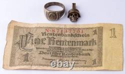 German 1 Rentenmark 1937 Berlin Ring WW2 Set WWII pendant Germany Banknote Army
