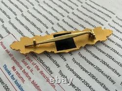German 1957 Army WWII Veteran Close Combat Clasp in Gold Curved