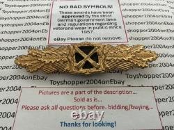 German 1957 Army WWII Veteran Close Combat Clasp in Gold Early Version
