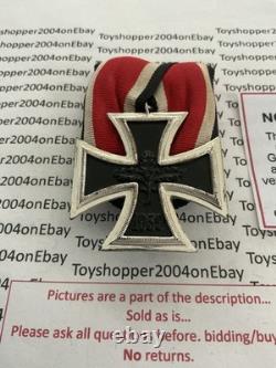 German 1957 Army WWII Veteran Iron Cross 2nd Class mounted on bar
