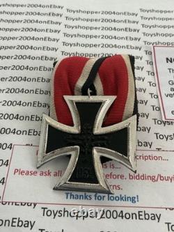 German 1957 Army WWII Veteran Iron Cross 2nd Class mounted on bar