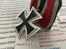 German 1957 Army WWII Veteran Iron Cross 2nd Class mounted on bar