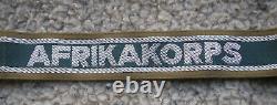 German Army Afrika Korps Arm Band Badge Ww2 Original