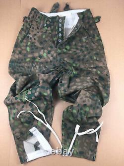 German Army Hbt Dot44 Peas Camo M43 Field Jacket Trousers Wwii Repro Size M