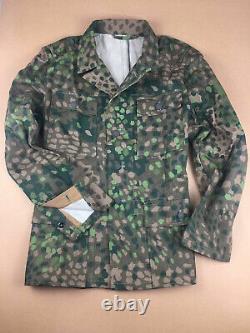 German Army Hbt Dot44 Peas Camo M43 Field Jacket Trousers Wwii Repro Size XL