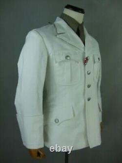 German Army M39 Tunic Jacket WWII German Elite Summer White M39 Tunic Jacket