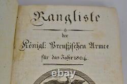 German Army Roster & Ranking 1805 Militaria ORIGINAL! RARE