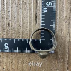 German Army Skull Bones Vintage Military Ring Size 12.5 Silver WWI/WWII