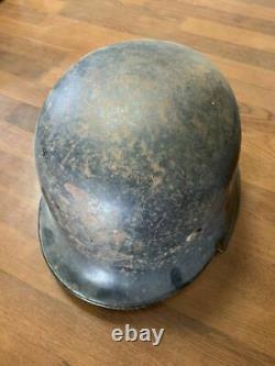 German Army Steel helmet original item military WW2 antique