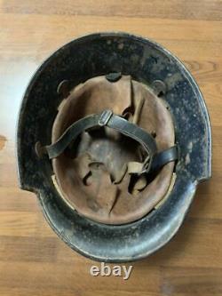 German Army Steel helmet original item military WW2 antique