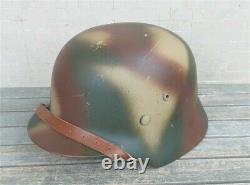 German Army WH DAK M35 h elmet camo Italian front vintage repro large size