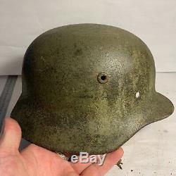 German Army WW2 Relic M40 Helmet Recovered in Normandy Camo