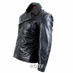 German Black Leather Panzer/U-Boat Wrap WW2 Repro leather Jacket