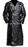 German Classic Ww2 Military Officer Uniform Black Leather Trench Coat Big Sale