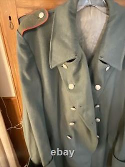 German Military Boarder Police Greatcoat Army Trench Coat Overcoat Dated 1958